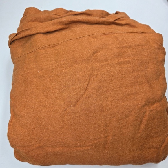 QUINCE European Linen Sheet Set Queen Terracotta 1643 - Picture 4 of 12